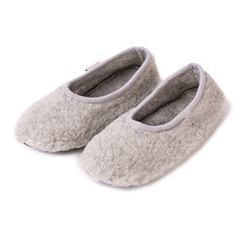 Wool Ballerina Pumps Grey