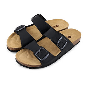 Men's cork anatomical slides Ben, black