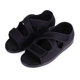 Medical dressing footwear open with wide opening, black