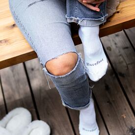 Cotton Barefoot Ankle Socks White