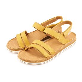 Women's orthopaedic leather sandals Vivian yellow