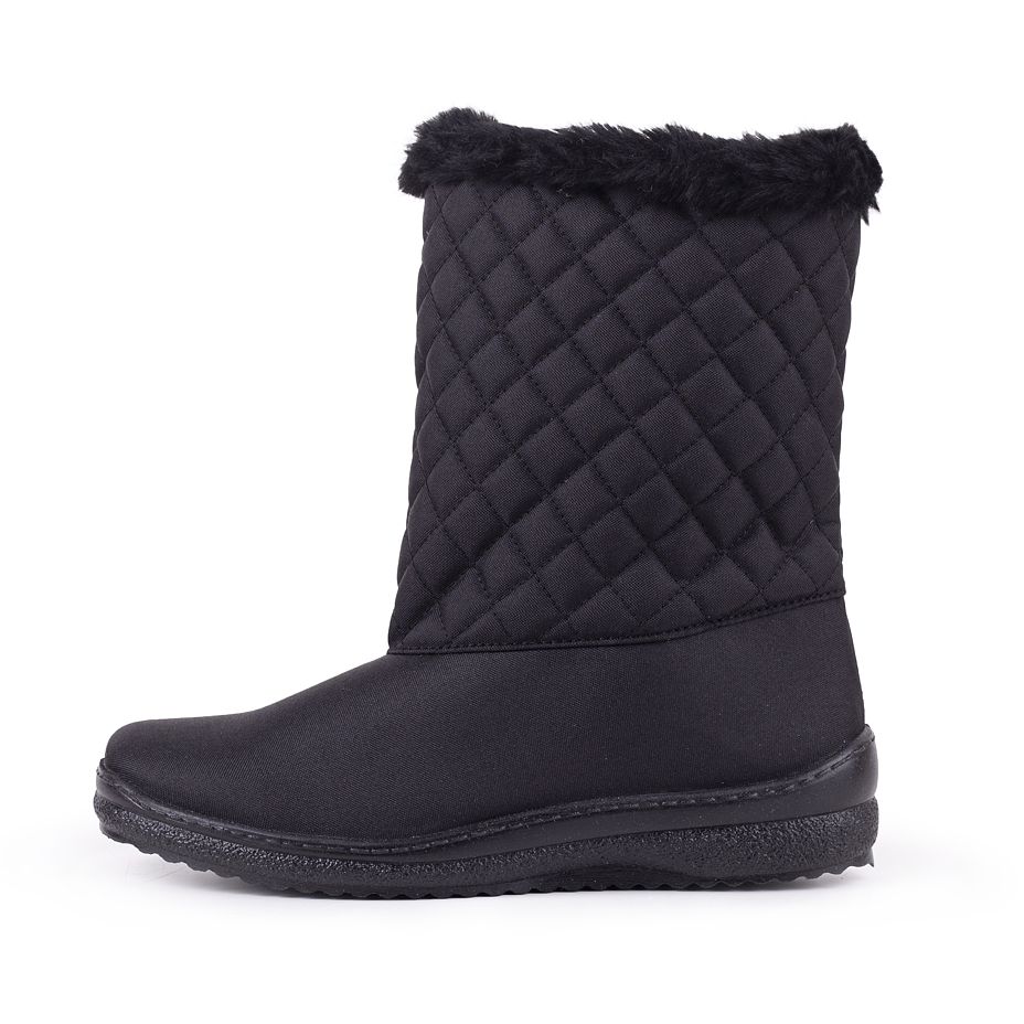 Women's Quilted Snow Boots Black