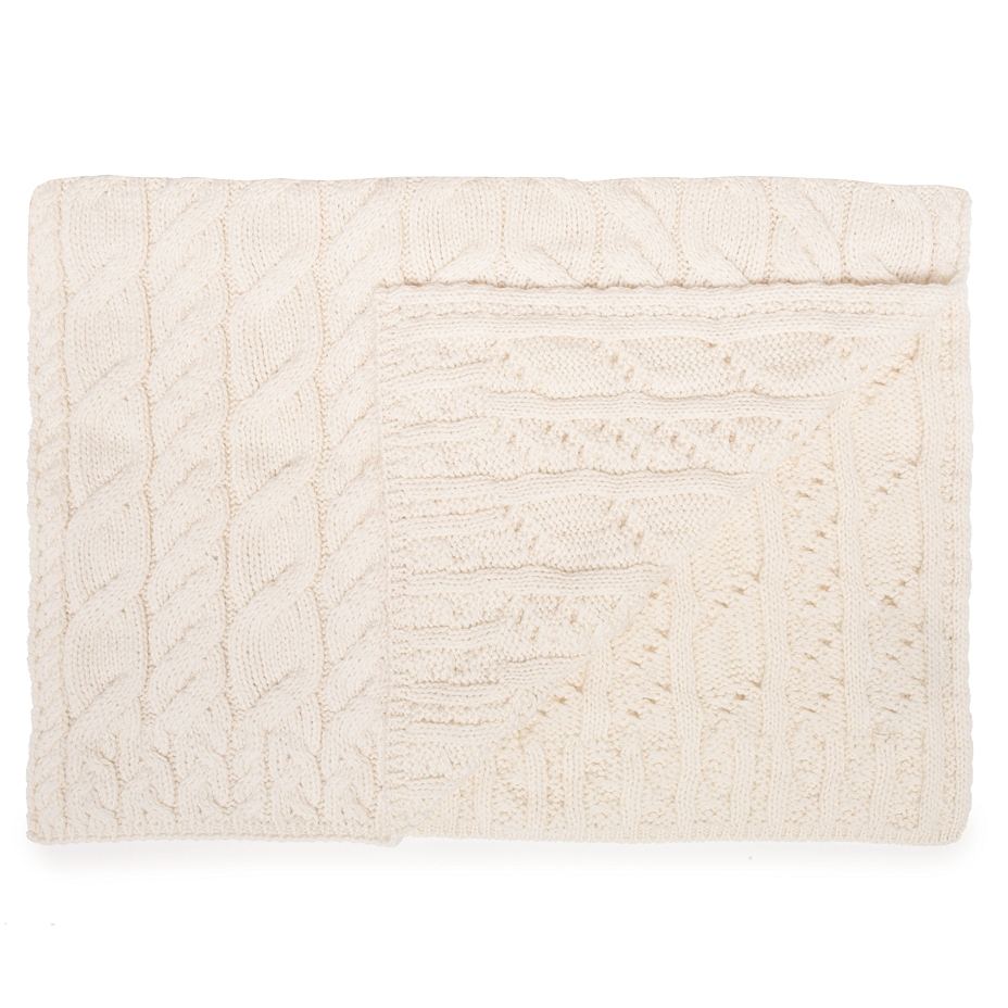 Supersoft Merino wool children's blanket natural