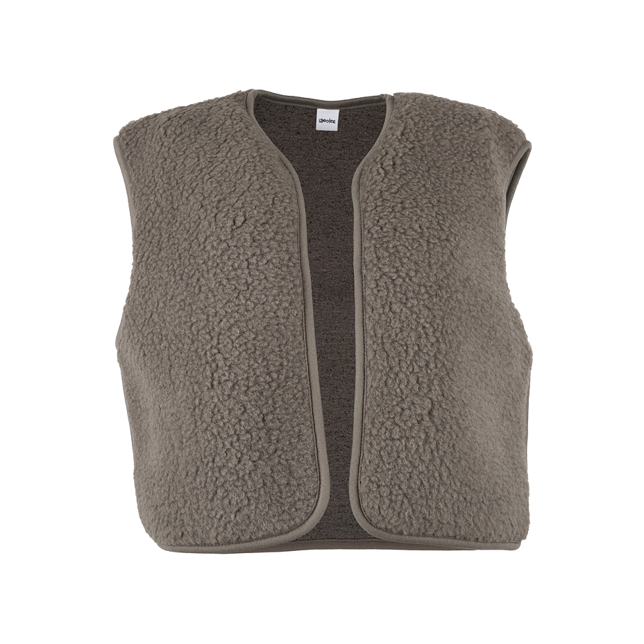 Women's wool vest Camila, grey-brown