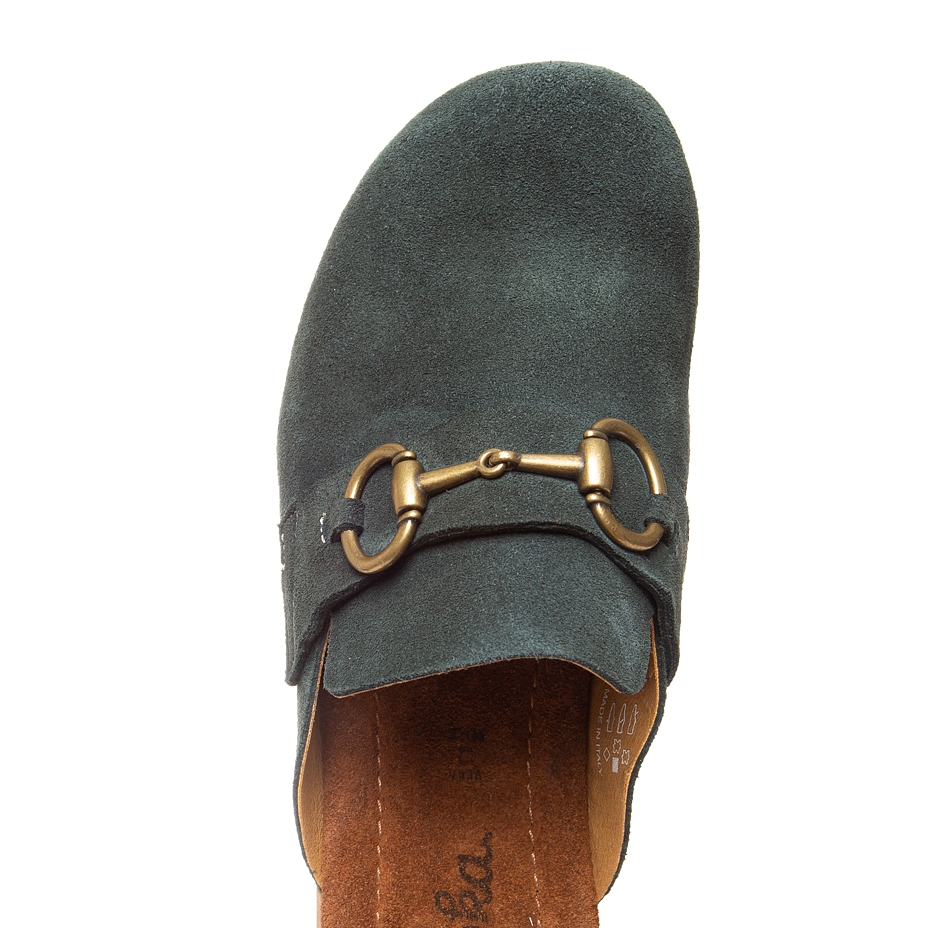 Women’s Karolína Leather Mules Green