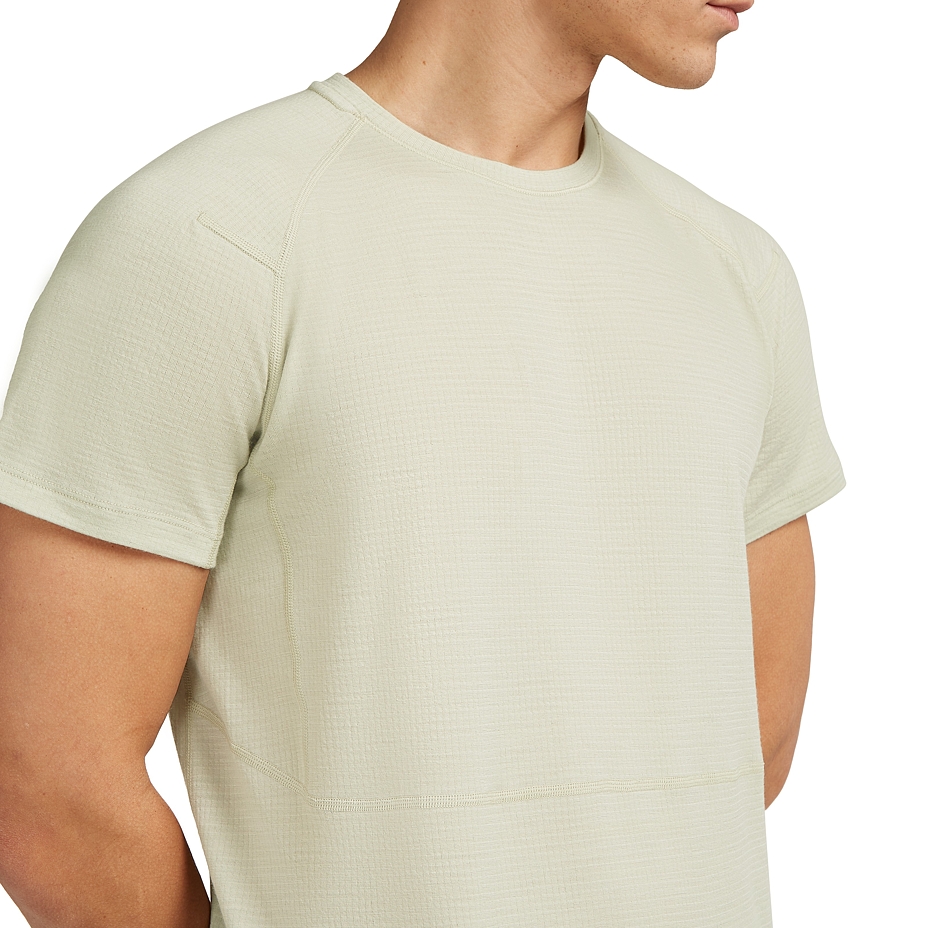 Men's T-shirt Merino 200 Waffle Elevation SS Tee Icebreaker Aschen