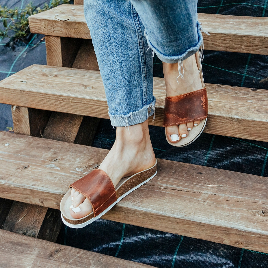 Women's Trepky Orthopaedic Cork Sliders Brown model 2024