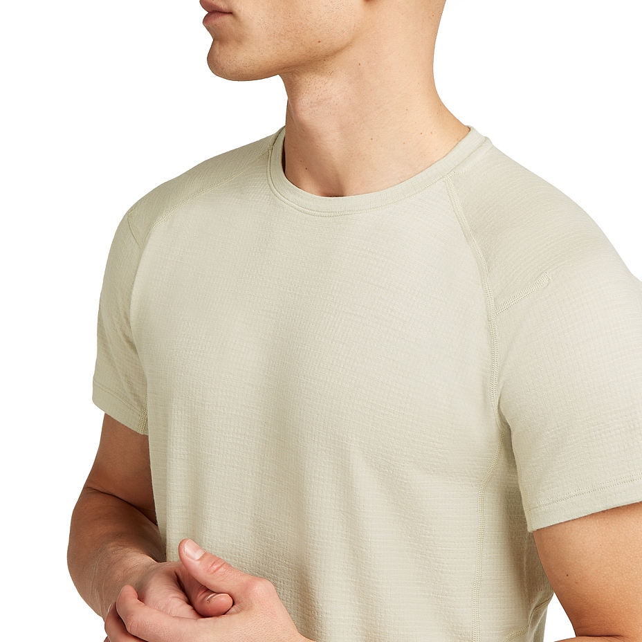Men's T-shirt Merino 200 Waffle Elevation SS Tee Icebreaker Aschen