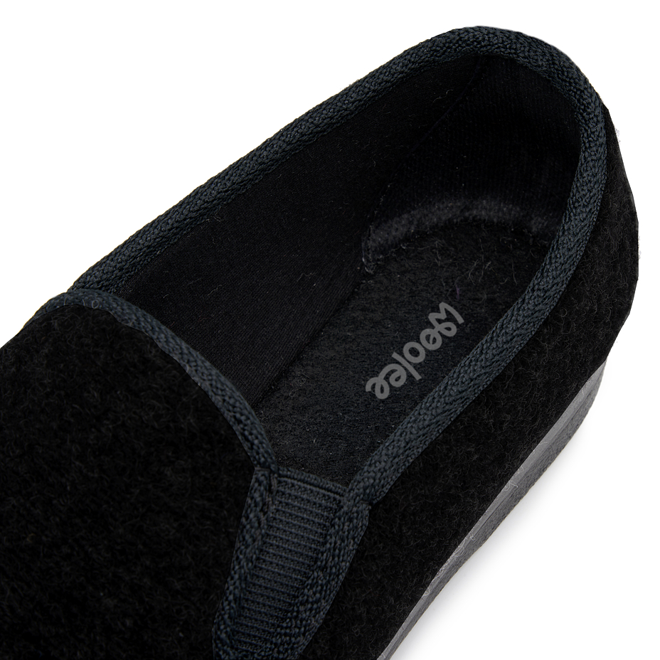 Wool Felt Slippers Dark Grey