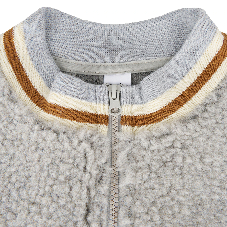 Women's wool vest with zippered hem gray