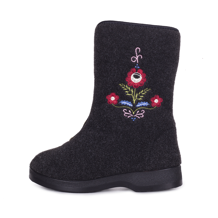 Women's Traditional Zip-up Wool Boots Folklore