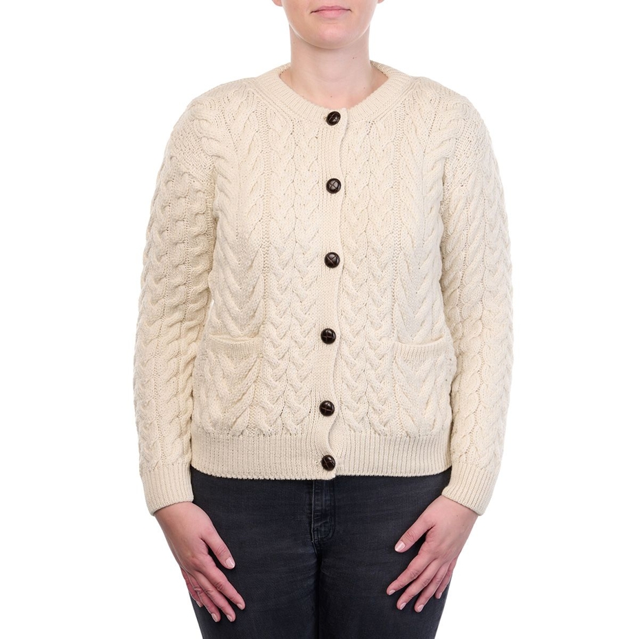 Vlnka Women's Wool Sweater S07 Natural