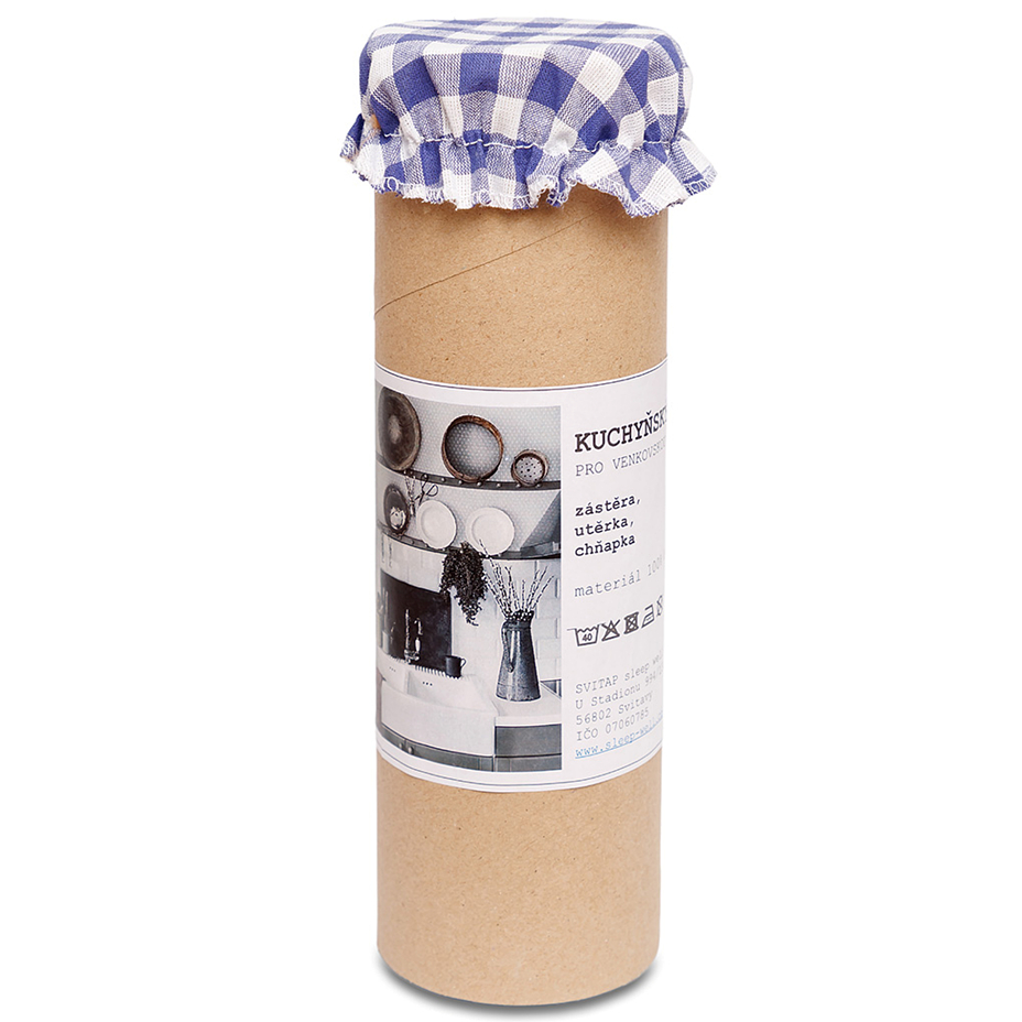 Cotton kitchen set blue