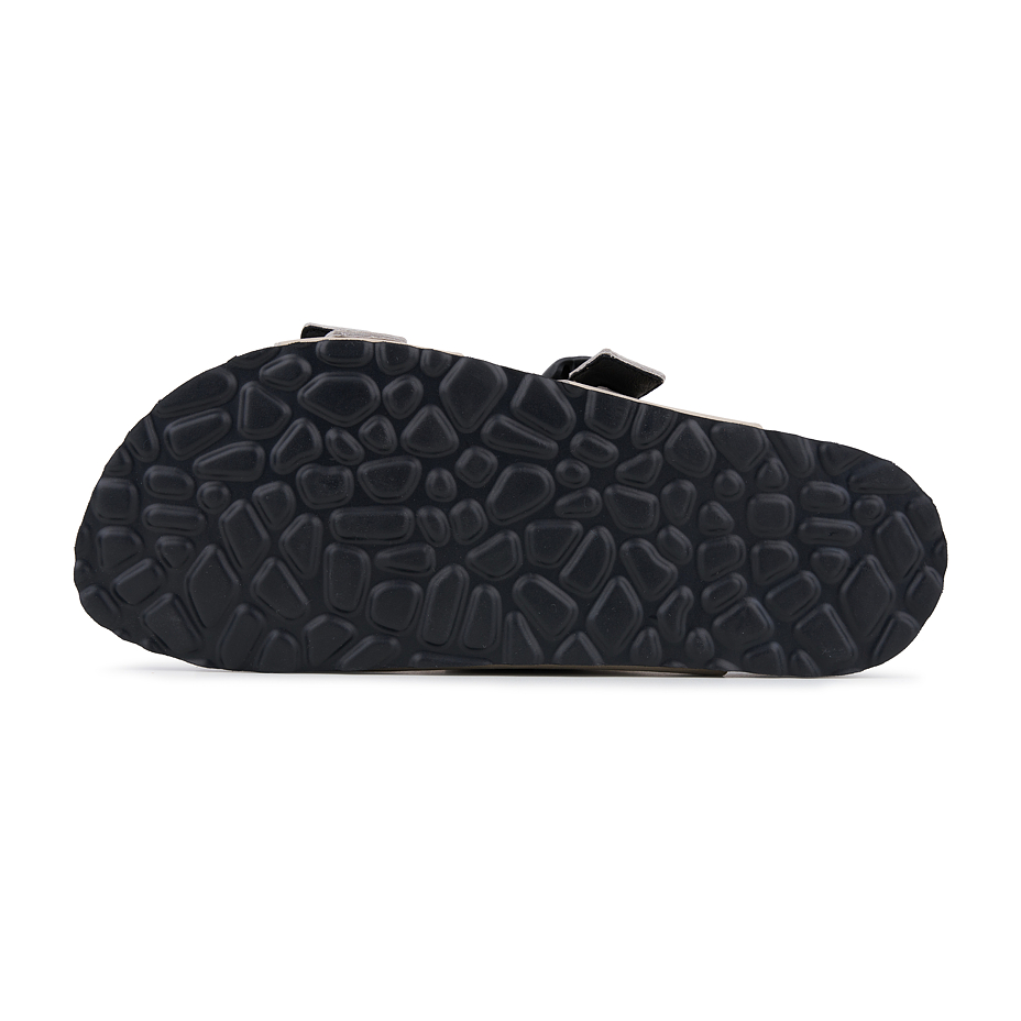 Women's leather slides with cork sole Urban, beige