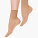 Women's nylon socks 30 DEN with loose top, nude