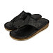 Women's leather flip-flops Gaia, black
