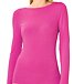 Women's long-sleeve modal T-shirt with cashmere, pink