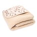 Double-layer Merino wool blanket with lining Beige