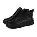 Women's Leather Shoes with Wool Felt Mia Black