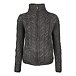 Women's Supersoft Merino wool sweater with zipper dark gray