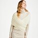 Merino wrap with buttons, natural